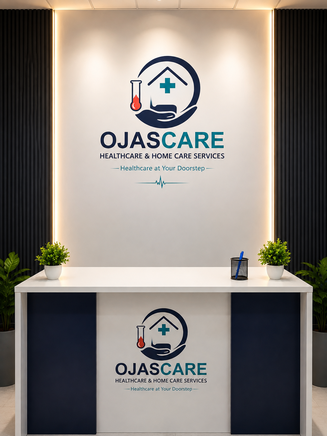 Ojas Care corporate office reception and center
